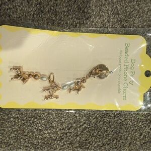 Anthropologie Gold Phone Charm